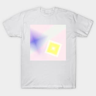 YELLOW WHITE PURPLE ABSTRACT TEXTURE T-Shirt